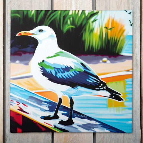 Canvas Möwe bunt [001]