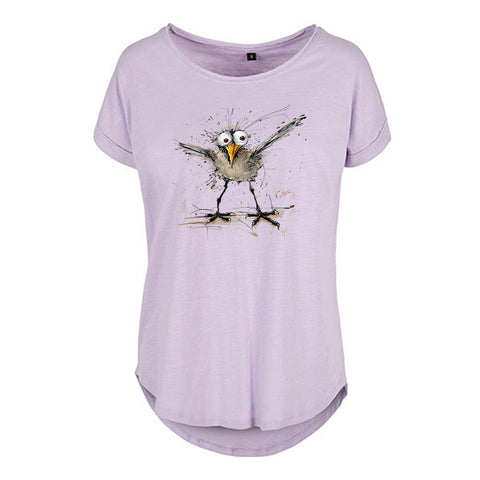 Verrückte Möwe Damen Slub T-Shirt