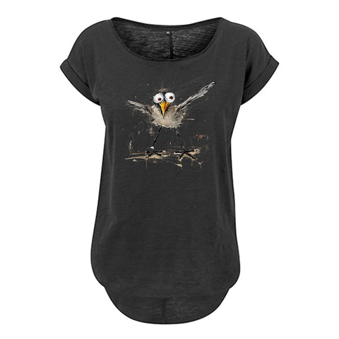 Verrückte Möwe Damen Slub T-Shirt