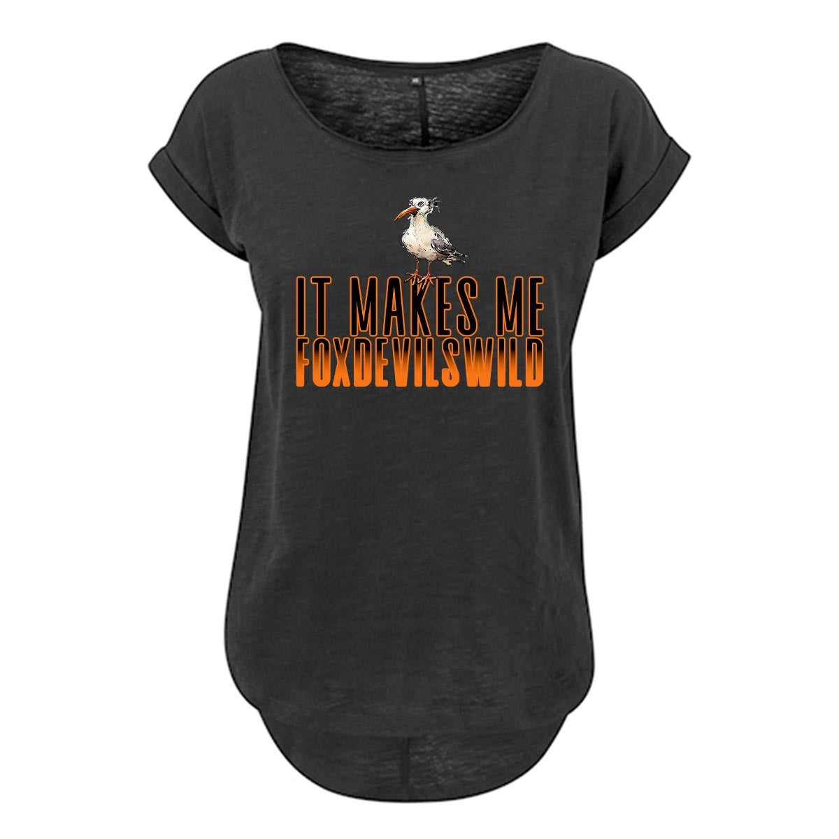 Foxdevilswild Damen Slub T-Shirt