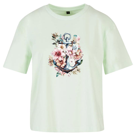 Floral Anker Damen Loose T-Shirt