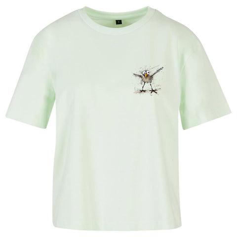 Verrückte Möwe Brust Damen Loose T-Shirt