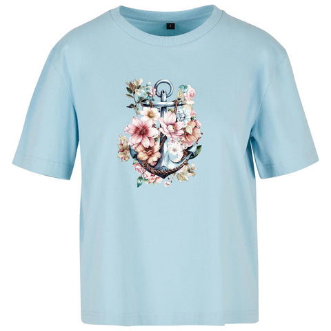 Floral Anker Damen Loose T-Shirt