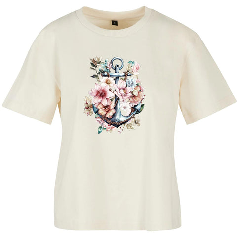 Floral Anker Damen Loose T-Shirt