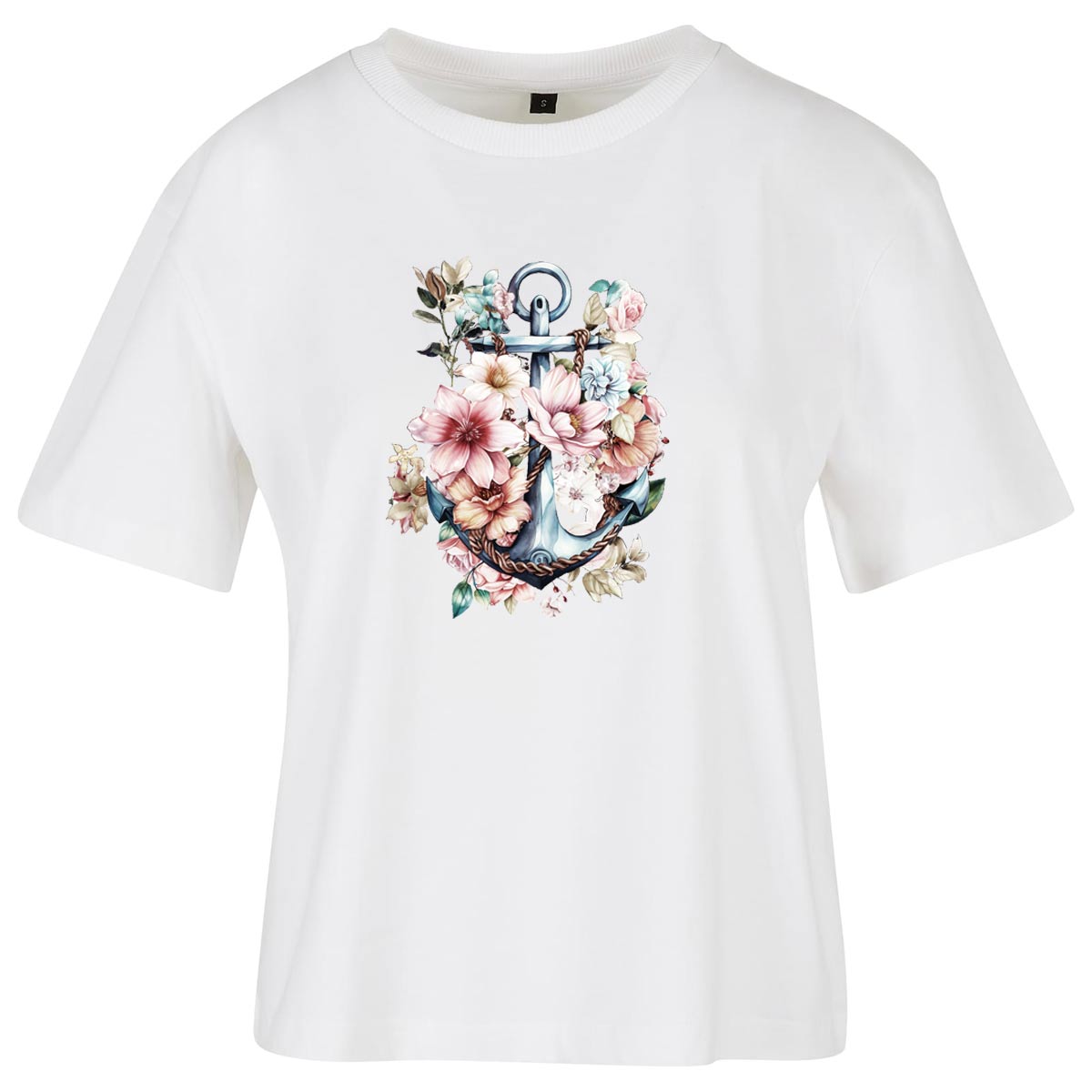 Floral Anker Damen Loose T-Shirt