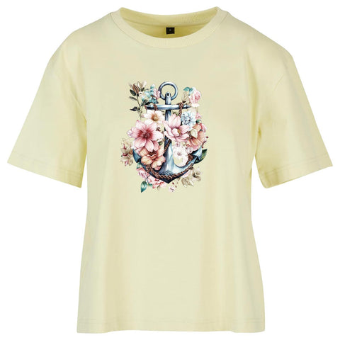 Floral Anker Damen Loose T-Shirt