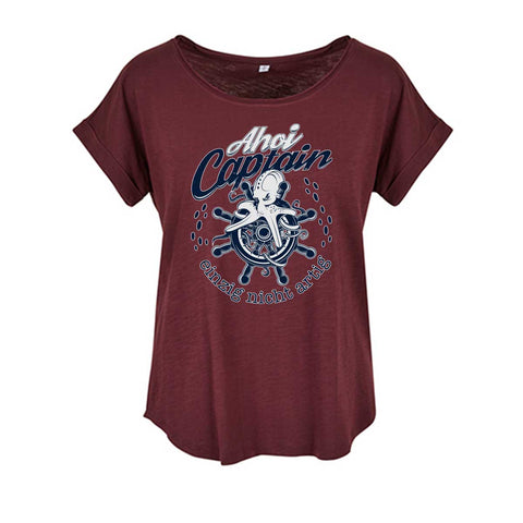 Ahoi Captain Damen Slub T-Shirt