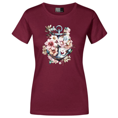 Floral Anker Damen T-Shirt