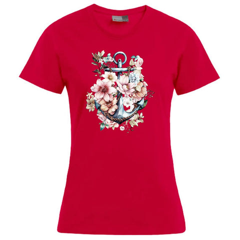 Floral Anker Damen T-Shirt