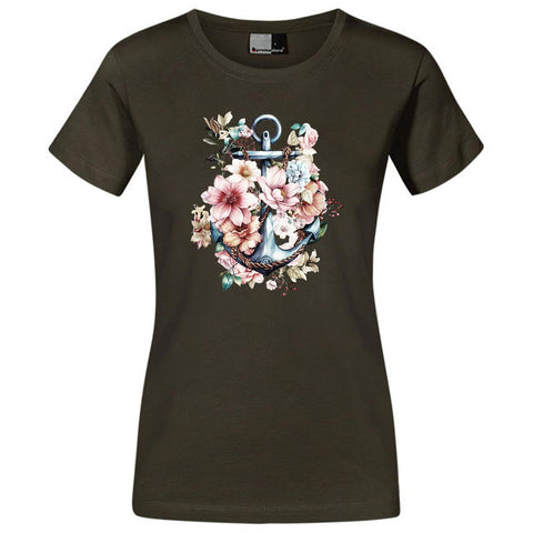 Floral Anker Damen T-Shirt