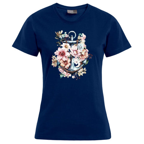 Floral Anker Damen T-Shirt