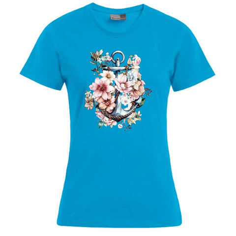 Floral Anker Damen T-Shirt