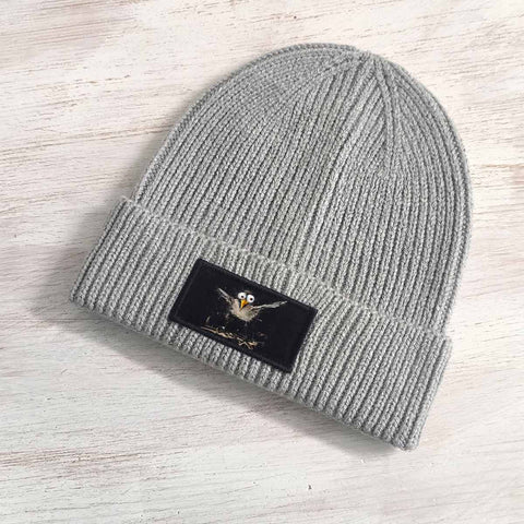 Verrückte Möwe Strick Beanie