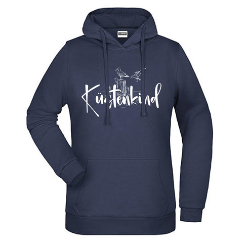 Küstenkind Möwe Damen Komfort Kapuzenpulli