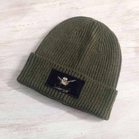 Verrückte Möwe Strick Beanie