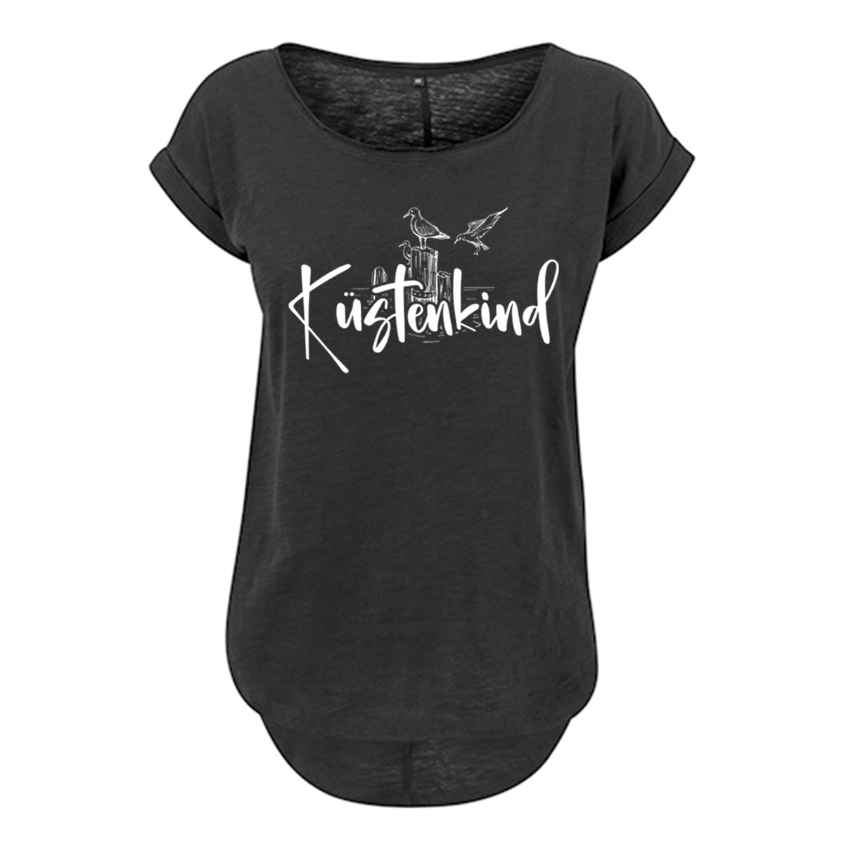 Küstenkind Möwe Damen Slub T-Shirt