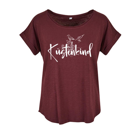 Küstenkind Möwe Damen Slub T-Shirt