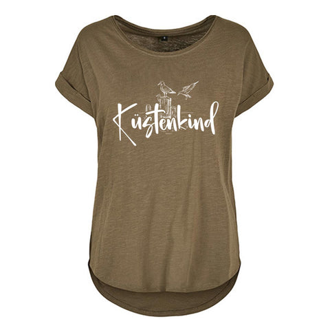 Küstenkind Möwe Damen Slub T-Shirt