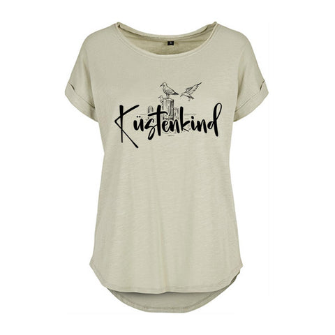 Küstenkind Möwe Damen Slub T-Shirt