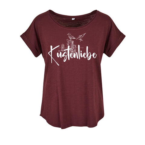 Küstenliebe Möwe Damen Slub T-Shirt