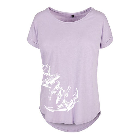 Anker unten Damen Slub T-Shirt