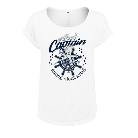 Ahoi Captain Damen Slub T-Shirt