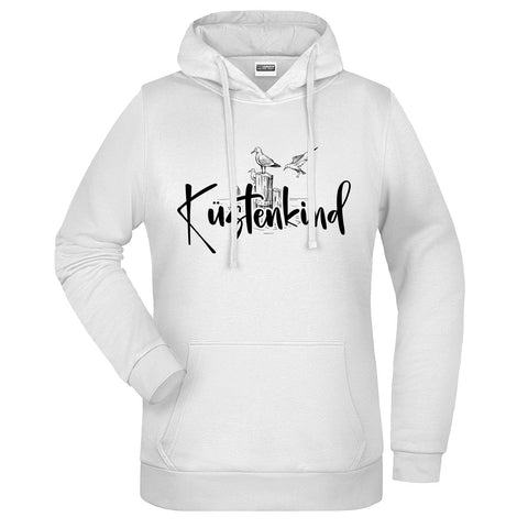 Küstenkind Möwe Damen Komfort Kapuzenpulli