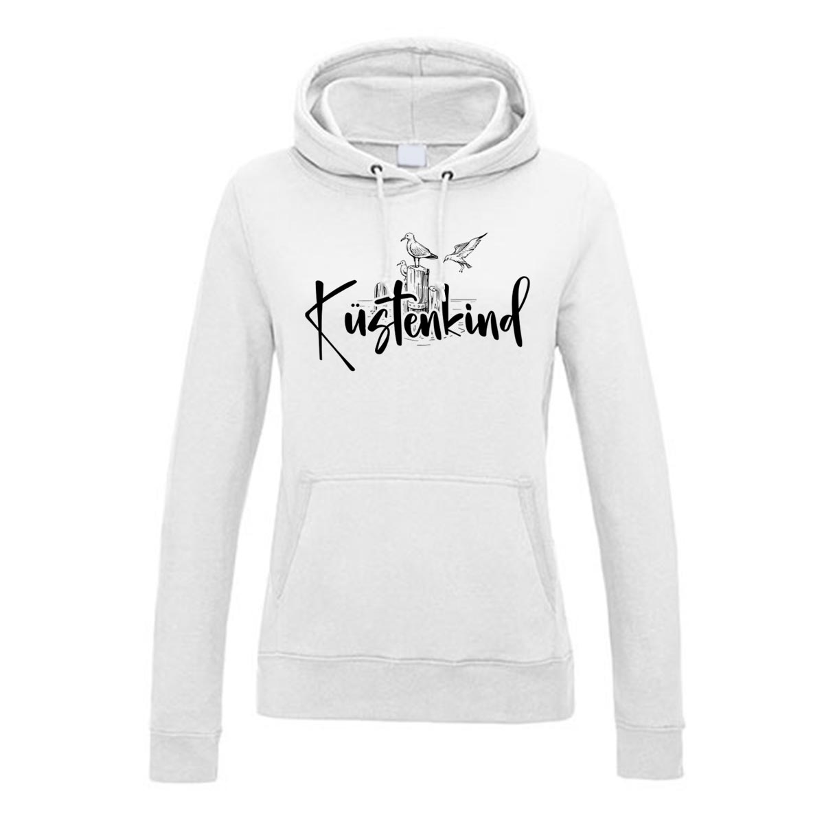 Küstenkind Möwe Damen Kapuzenpulli